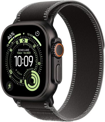 Apple Watch Ultra 3 GPS + Cellular 49mm tytan czarny opaska Trail węgiel drzewny S/M (MF1D4QPA)