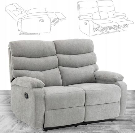 Kontrast Fotel Wypoczynkowy Rozkładany Dwuosobowy Leżanka Vera Duo Szary (50184830)