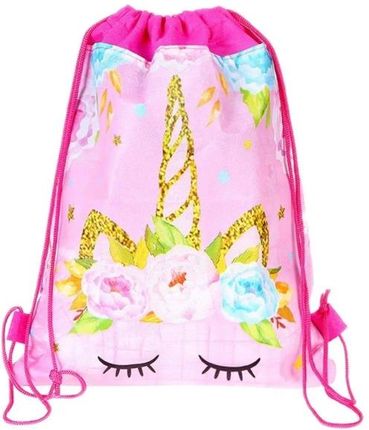 Leantoys Worek Na Buty Jednorożec Kwiaty Różowy