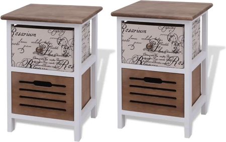 Gravora Szafka nocna w stylu wiejskiego domu z 2 szufladami 30x28x46cm (G0573778)