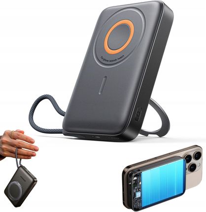 Joyroom Powerbank 10000Mah Indukcyjny 3W1 Z Kablem 22 5W Jr Pbm02