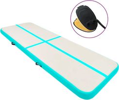 Gravora Nadmuchiwany Materac Gimnastyczny Pvc 400X100X15Cm Zielono Szary