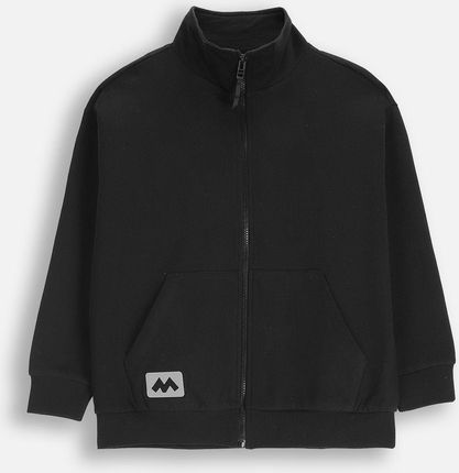 Bluza rozpinana czarna ze stójką i kieszeniami