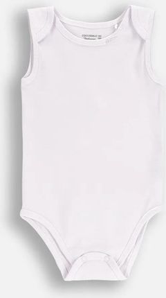 Bawełniane body bez rękawów białe gładkie