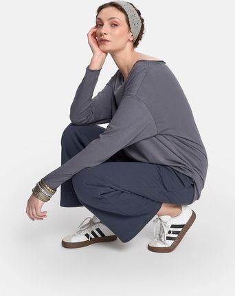 by Insomnia Koszulka z długim rękawem MEGAN CIEMNY SZARY