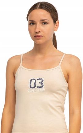 KOSZULKA MŁODZIEŻOWA NA RAMIĄCZKACH BEŻ M ADESSO