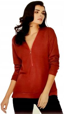 VIOLANA CZERWONY sweterek DŁUGI rękaw r. S