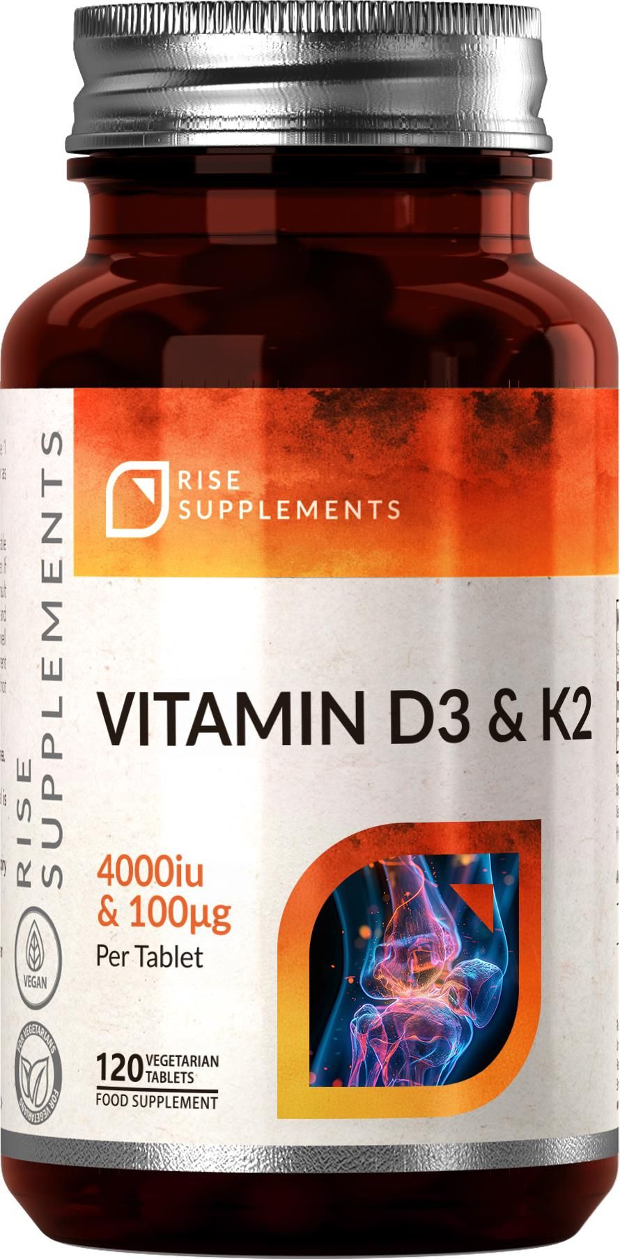 Rise Supplements Witamina D3 4000Iu + K2 Mk-7 100µg 120tabl. - Opinie i ...