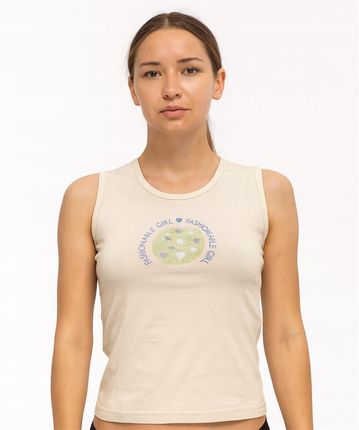 KOSZULKA MŁODZIEŻOWA BEZ RĘKAWÓW ECRU S ADESSO