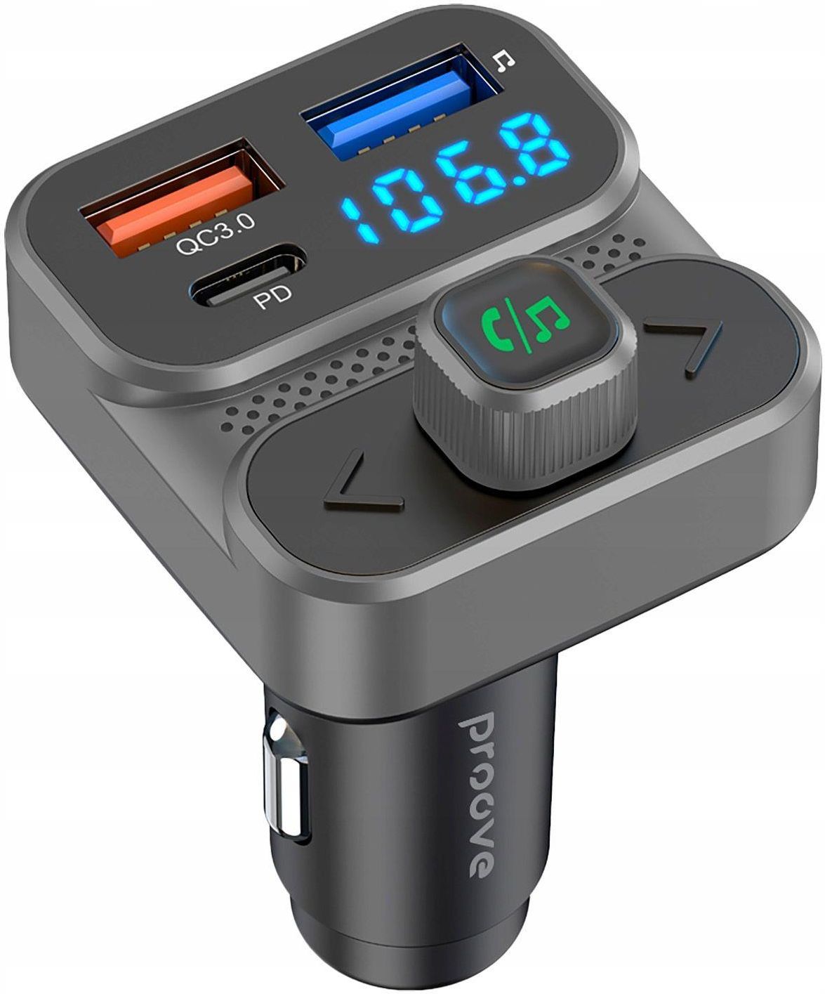Zdjęcie Transmiter FM Bluetooth 5.3 Ładowarka Samochodowa USB Type-C PD 36W Proove / FMLX20120003 / LUXOR SE - Józefów nad Wisłą