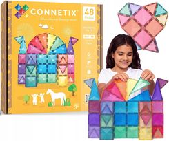 Zdjęcie Connetix Klocki Magnetyczne Glitter Castle Pack Brokatowy Zamek 48 El. - Wejherowo
