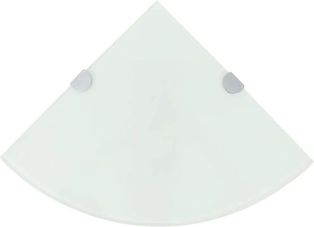 Gravora Biała Półka Narożna Ścienna Z Szkła Hartowanego 25X25Cm (G0746259)
