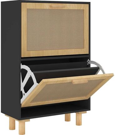 Gravora Szafka Na Buty W Stylu Skandynawskim Czarna 52x25x80cm (G01122204)