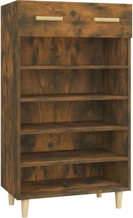 Gravora Minimalistyczna Szafka Na Obuwie W Skandynawskim Stylu 60x35x105cm Przydymiony Dąb (G08237198)