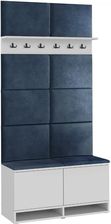 Zdjęcie Meblowa 1 Szafka Na Buty Z Siedziskiem I Wieszakiem Dubai Biała/Granatowa (M1KANS10PBIALYGRANAT) - Pyrzyce