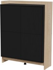 Zdjęcie Cama Meble Komoda Porto 100x38x130 Dąb/Czarny (PORTO473520) - Zakopane