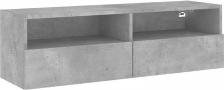 Gravora Wisząca Szafka Rtv Z Półkami Drewnopochodna Szarość Betonu 100X30X30Cm (G02189491)