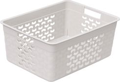 Edanti Koszyk Ażurowy Koszyczek Pudełko Organizer Do Łazienki Pojemnik Plastikowy Szafy Biały