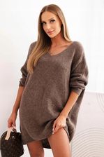 Zdjęcie Sukienka damska Plus Size wełniany z dekoltem V fango - Zduńska Wola