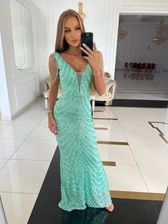 Zdjęcie Sukienka długa Fortuna kolor miętowy - Libiąż