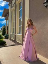 Zdjęcie Sukienka maxi Wioletta kolor pudrowy róż - Buk