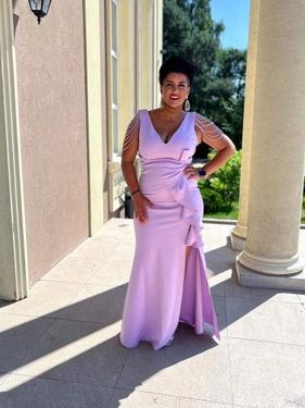 Sukienka długa Monia bis kolor liliowy