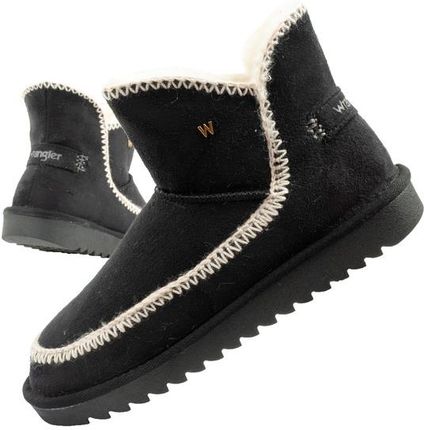 Wrangler Elsa buty zimowe botki za kostkę ocieplane wygodne modne czarne