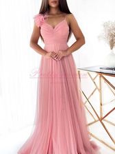 Zdjęcie Sukienka długa Milagros kolor pudrowy róź - Libiąż