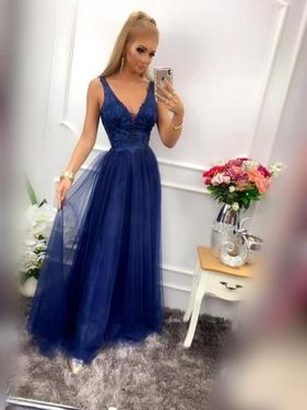 Sukienka Agata kolor granatowy