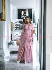 Zdjęcie Sukienka długa Rusell kolor pudrowy róż - Myślenice