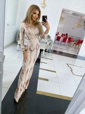 Zdjęcie Sukienka New Star kolor beżowo złoty - Skała