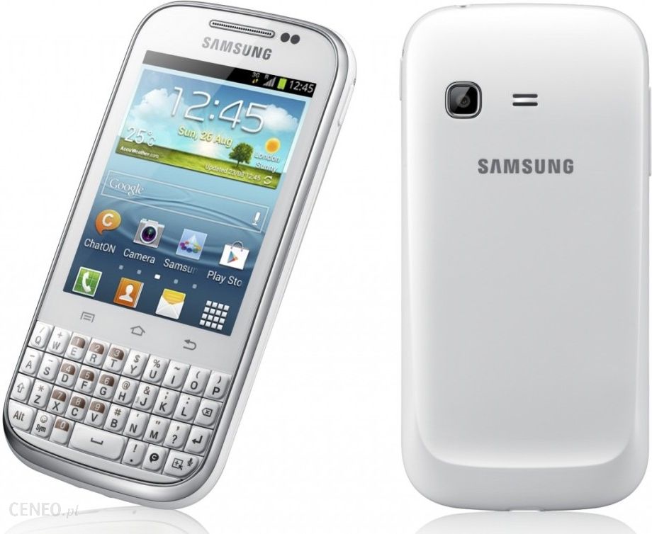Samsung Galaxy Chat Gt B5330 Bialy Cena Opinie Na Ceneo Pl