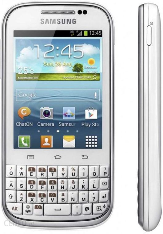 Samsung Galaxy Chat Gt B5330 Bialy Cena Opinie Na Ceneo Pl
