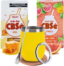 Zdjęcie Zestaw do Yerba Mate CBSe Miel / Pomelo TermoLid + Akcesoria - Libiąż