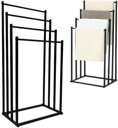 More&Deco stojak łazienkowy wieszak uchwyt na ręczniki loft - czarny