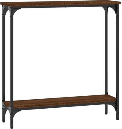 Gravora Stolik Konsolowy Z Metalową Ramą Brązowy Dąb 75X22,5X75Cm (G09238155)