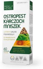 Zdjęcie Medica Herbs Ostropest Karczoch Mniszek 60kaps. - Osiek