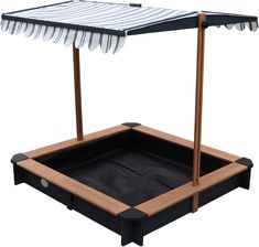 Zdjęcie Axi Lily Drewniana Piaskownica, Antracyt/Braz, Obrotowy Dach - 118 X Cm - Koszalin