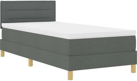 Gravora Łóżko sprężynowe z materacem i LED w kolorze ciemno szarym 193x90x88 cm (G0810784)