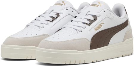 Sneakersy unisex Shuffle Downtown PUMA White Flat Bronze Vapor Gray Brown