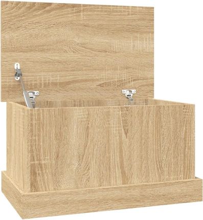 Gravora Skrzynia na koce z pokrywą drewnopochodna dąb sonoma 50x30x28cm (G09117277)