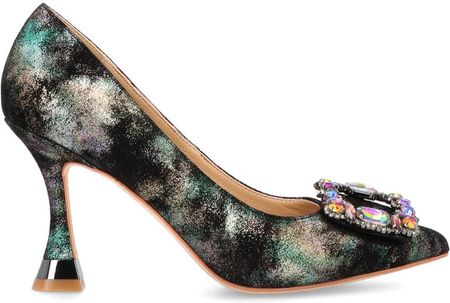 Hiszpańskie szpilki z ozdobą - ALMA EN PENA I250434 CZARNE