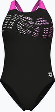 Zdjęcie Arena Strój Pływacki Jednoczęściowy Damski Flowing V Back Black Shocking Pink - Stalowa Wola