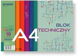 Zdjęcie Penword Blok Techniczny A4 Premium Kolor 250G 10 Arkuszy - Imielin