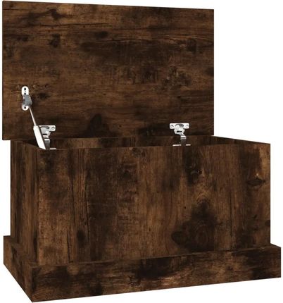 Gravora Skrzynia do przechowywania z pokrywą przydymiony dąb 50x30x28cm (G01232332)