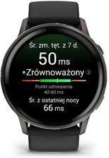 Garmin Venu 4 45mm Slate z paskiem silikonowym w kolorze Black