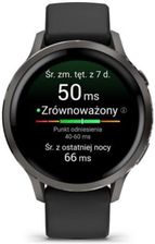 Zdjęcie Garmin Venu 4 41mm Slate z paskiem silikonowym w kolorze Black - Międzybórz