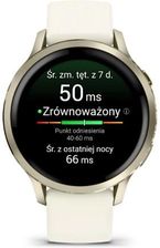 Zdjęcie Garmin Venu 4 41mm Lunar gold z paskiem silikonowym w kolorze Bone - Radom