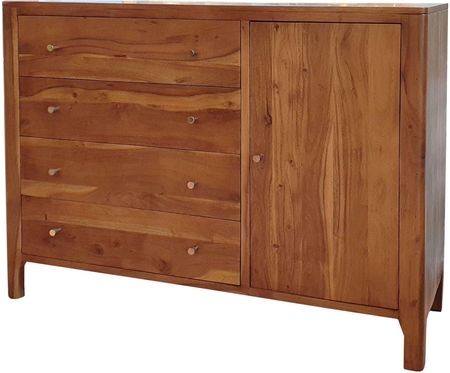 Cudnemeble Komoda Drewniana Milano 120cm Z Szufladami Akacji Kolor Java 50 (99M003AJX)