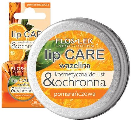 FlosLek LIP CARE Wazelina kosmetyczna do ust pomarańczowa 15 g